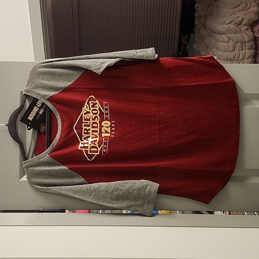Harley-Davidson Colorblock 120th Anniversary knit shirt, XL, New!